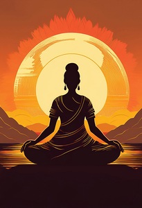 woman yog llotus position