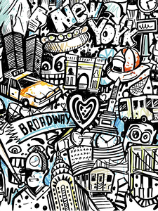 Doodle new york city nyc