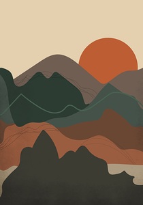 mountains hills drawing nature