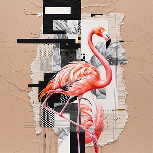 flamingo bird portrait