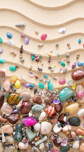Sea shells colourful