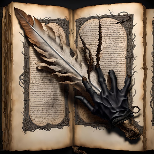 book quill feather Print