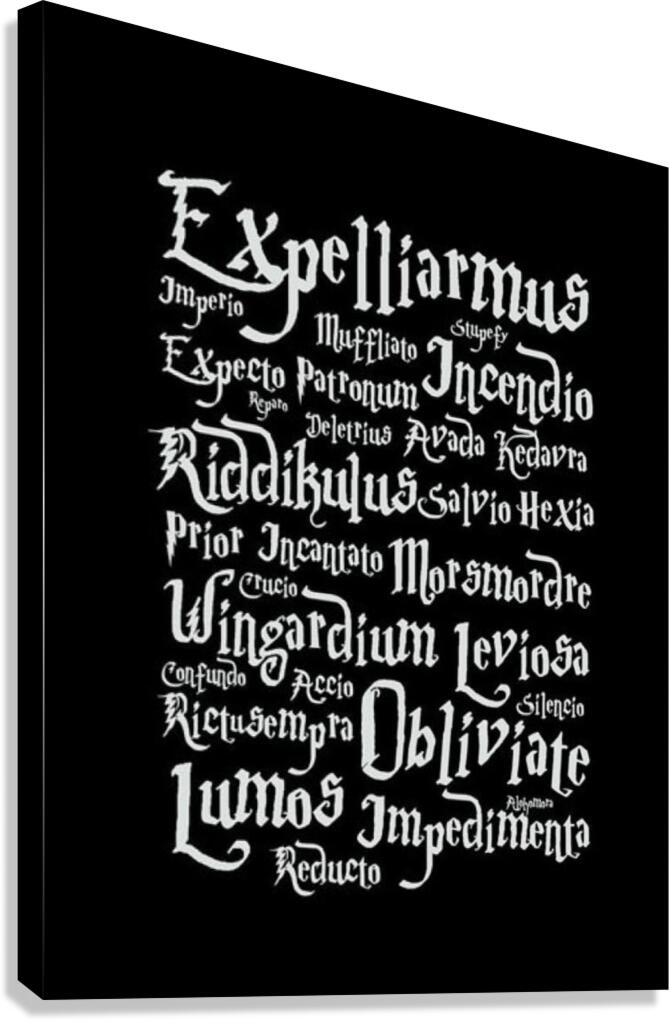 Spells text quote Canvas Print
