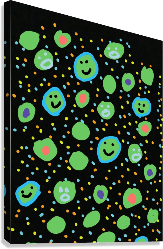 Doodle dot drawing Canvas Print