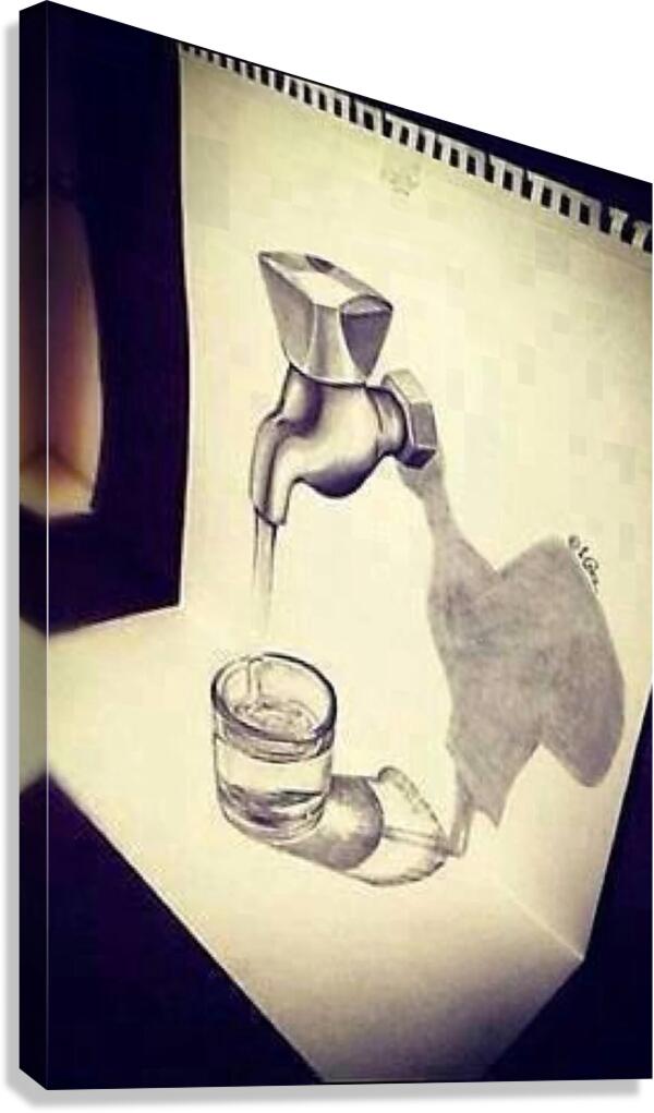 3d drawing art Canvas Print