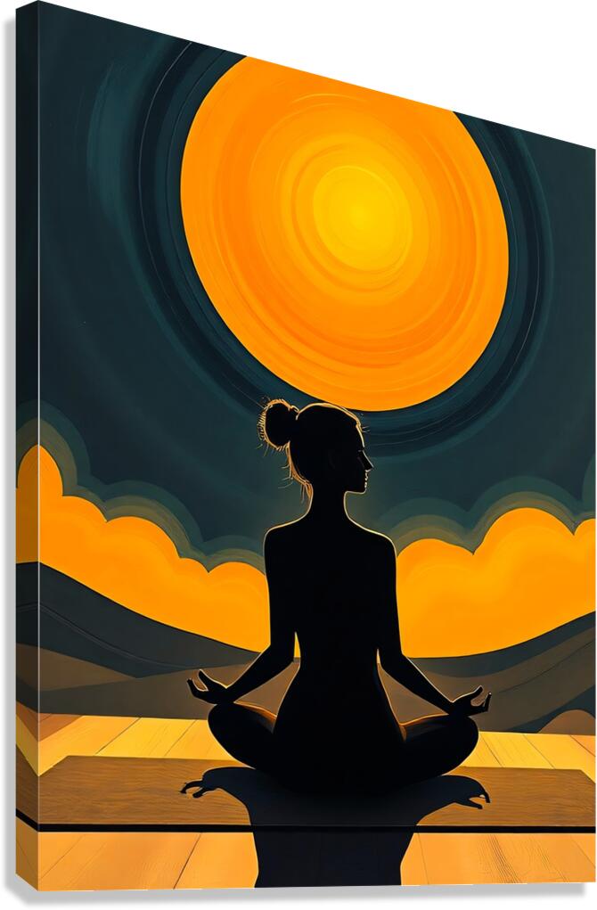 woman yoga meditation Canvas Print