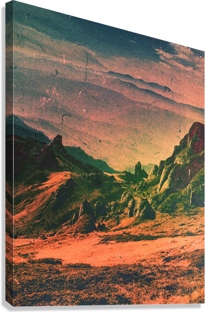 Psychedelic Planet california clouds color Canvas Print