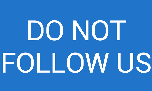 DO NOT FOLLOW US blue by Lenie Blue by Lenie Blue