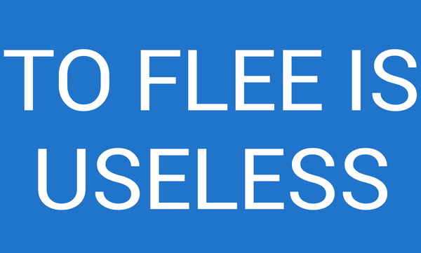 TO FLEE IS USELESS blue by Lenie Blue by Lenie Blue