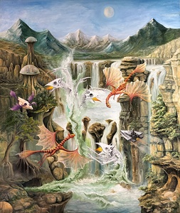 Spacecraft Demons and Dragons Gregory Pyra Piro oil painting ref 284026