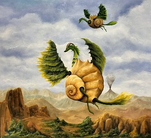 Green Dragons with Conch Vests Gregory Pyra Piro oil painting 947438