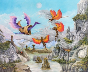 Dragons Tunnels and Bio Domes Gregory Pyra Piro oil painting ref 428231