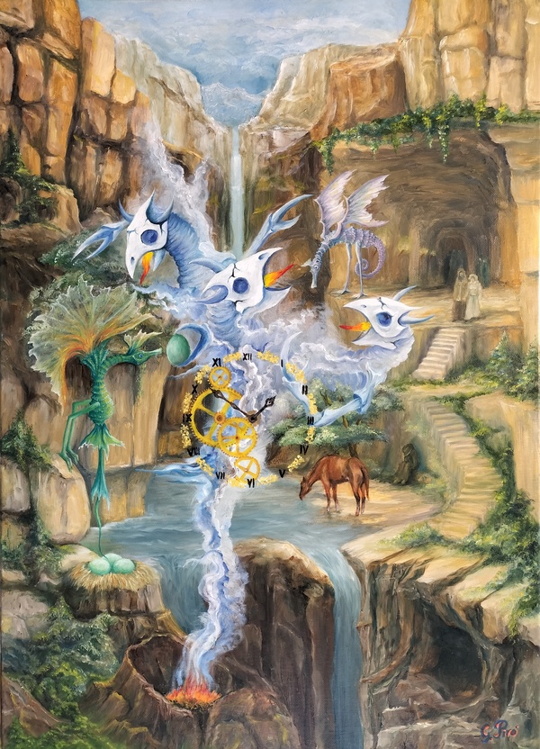 Volcano Demons with Eggs  Gregory Pyra Piro oil painting ref 347536  Imprimer