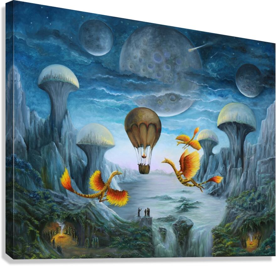 Gas Balloon and Dragons Gregory Pyra Piro oil painting ref 283951  Impression sur toile
