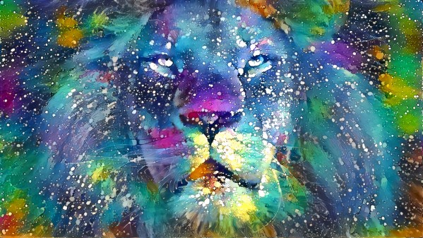 Splatter Lion Print