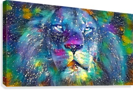 Splatter Lion Canvas Print