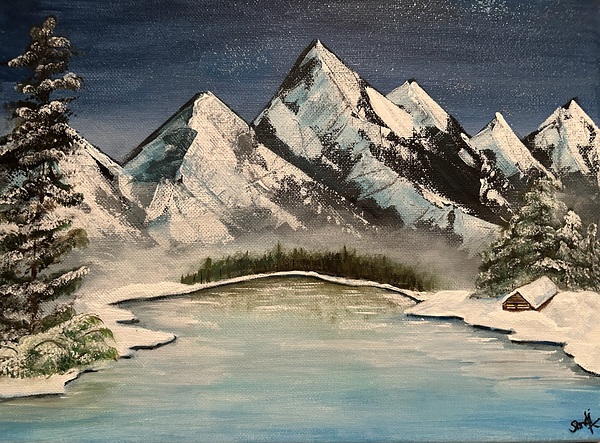 Snowy mountains Print