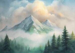 Peaks in the Dawn Mist