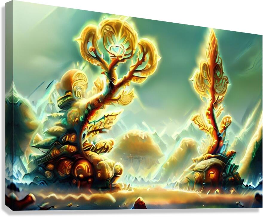 Trees of Light in the Land of Dreams Canvas Print