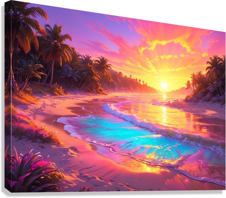 Tropical sunset magic Canvas Print