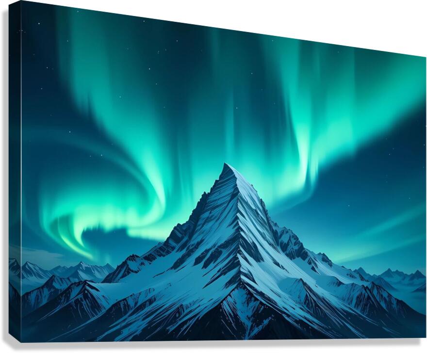 Magic of twilight on the ice peaks Canvas Print