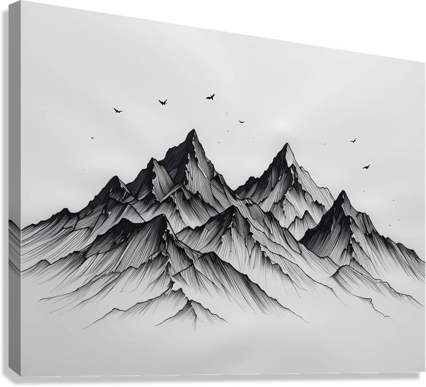Ink Peaks Canvas Print