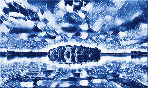 Blue Island Print
