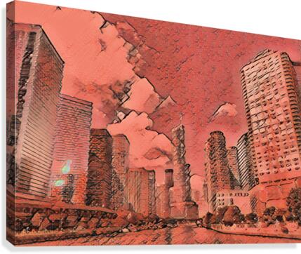 Red Chicago Canvas Print