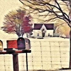 Country house with Mailboxes