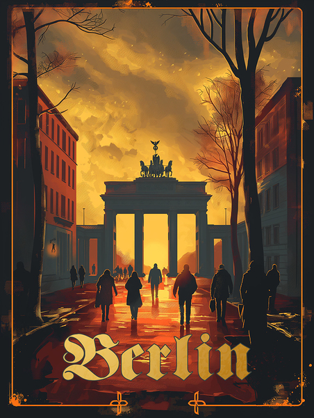 Berlin Travel Poster  Print