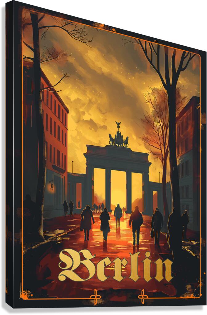 Berlin Travel Poster  Canvas Print