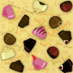 Sweet Valentine - Valentines Day Candy Pattern