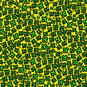 Green on Yellow Shamrock Shaped Leopard Print for Saint Patricks Day
