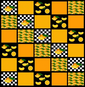 Tangerine and Plaid Patchwork