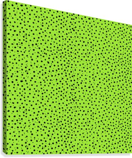 Cheetah Pattern on Lime Canvas Print