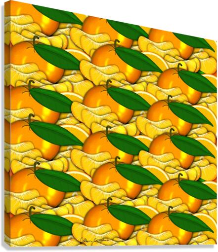 Tangerine a Summer Pattern Canvas Print
