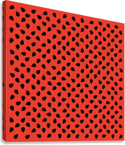 Watermelon Seeds Pattern Canvas Print