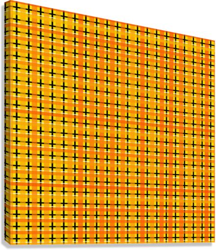 Pumpkin Plaid Canvas Print