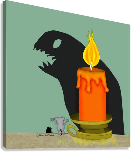 Spooked Mouse Canvas Print