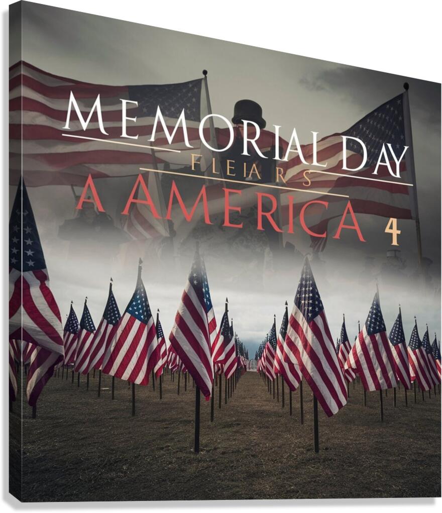 a powerful and touching memorial day scene set in Canvas Print