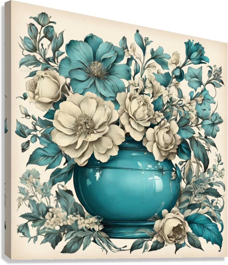 Default The fiori Edith Holden style Blue and Ivo Canvas Print