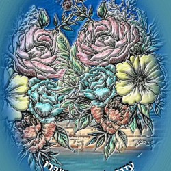 art flowers on sky bckgrnd 2