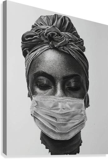 Mask up Canvas Print