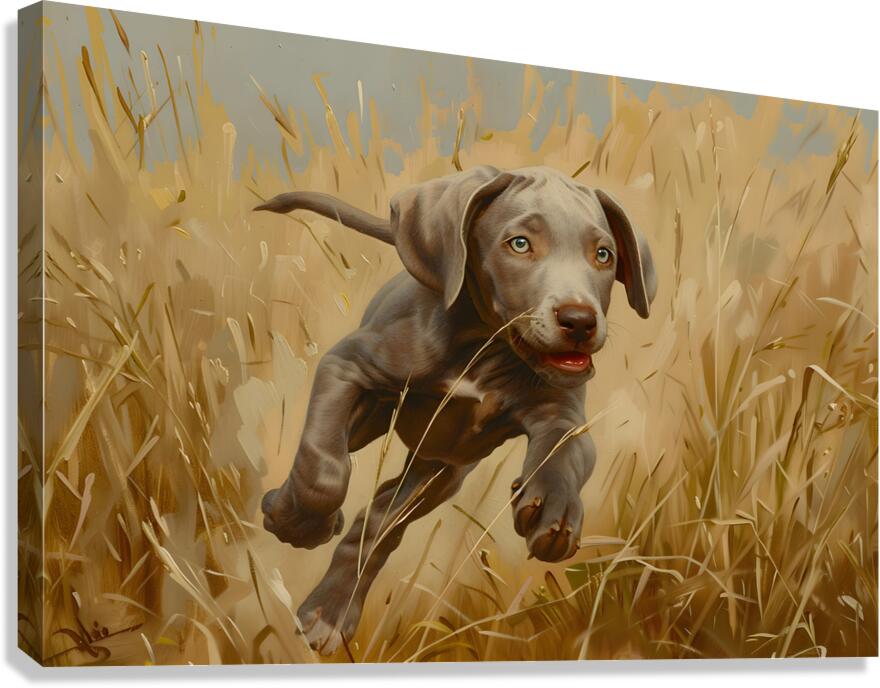 Puppy Paintings by Museblot 20 Canvas Print