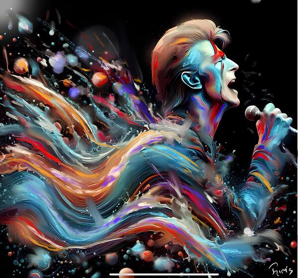 Bowie surfs the universe by Rim s