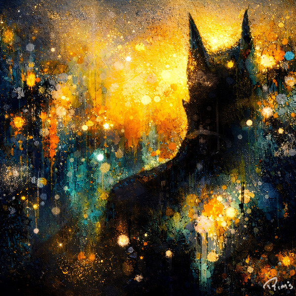Batman in fire by Rim s