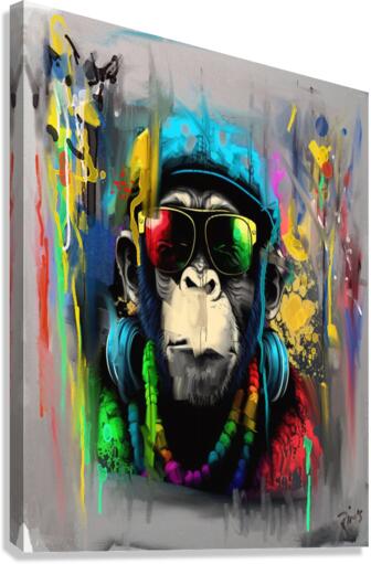 Djay monkey Canvas Print