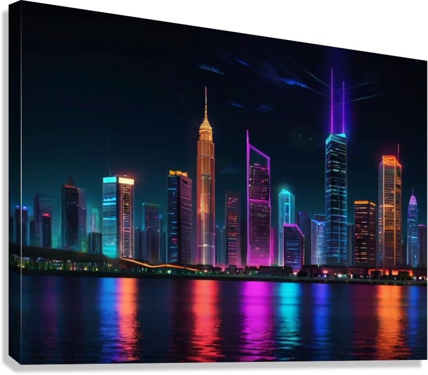 A modern reception room at a company headquarters 9 Canvas Print