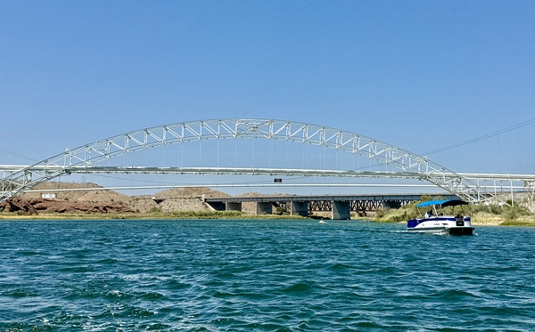 The white bridge at Topock -2 by Leslie Affeldt Photography