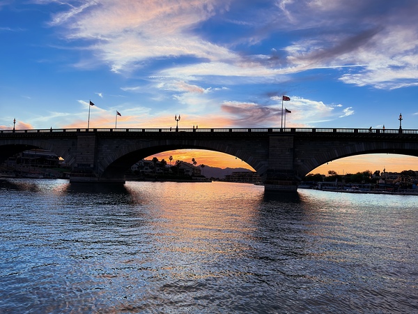 London Bridge Sunset by Leslie Affeldt Photography